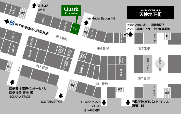 QUARK Fukuoka map